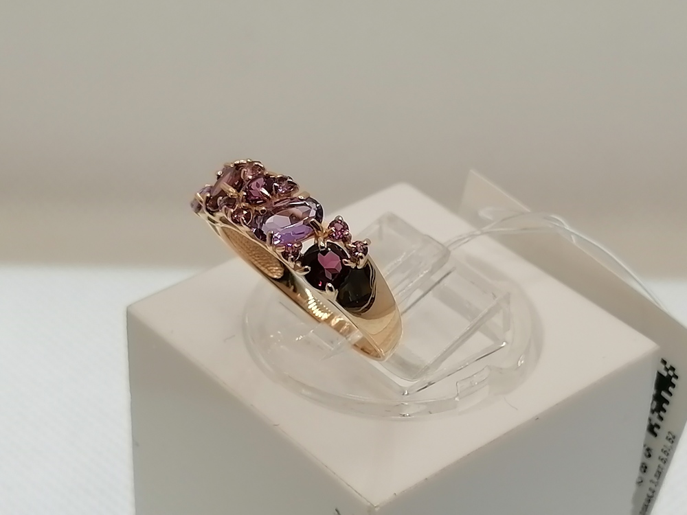 714175 КОЛЬЦО С КАМНЯМИ (Au 585)