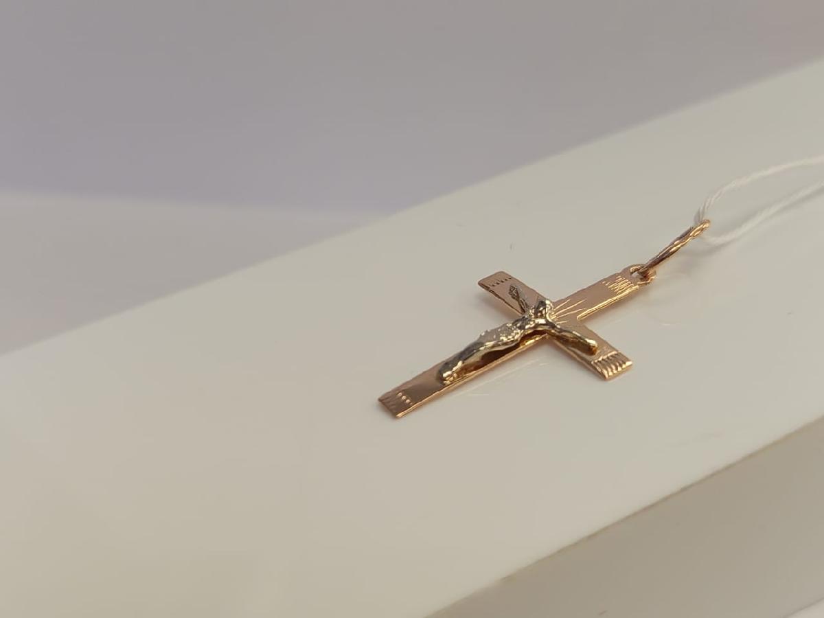 ПОДКБК585 ПОДВЕСКА КРЕСТ БЕЗ КАМНЯ (Au 585)