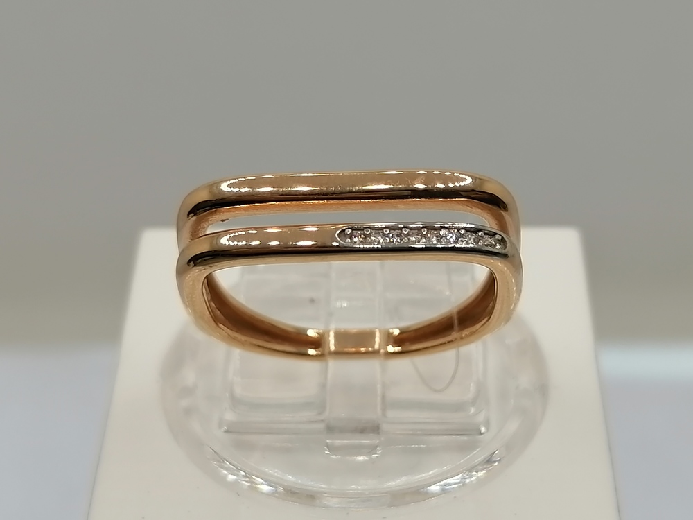 КОЛЬЦО С КАМНЯМИ (Au 585)