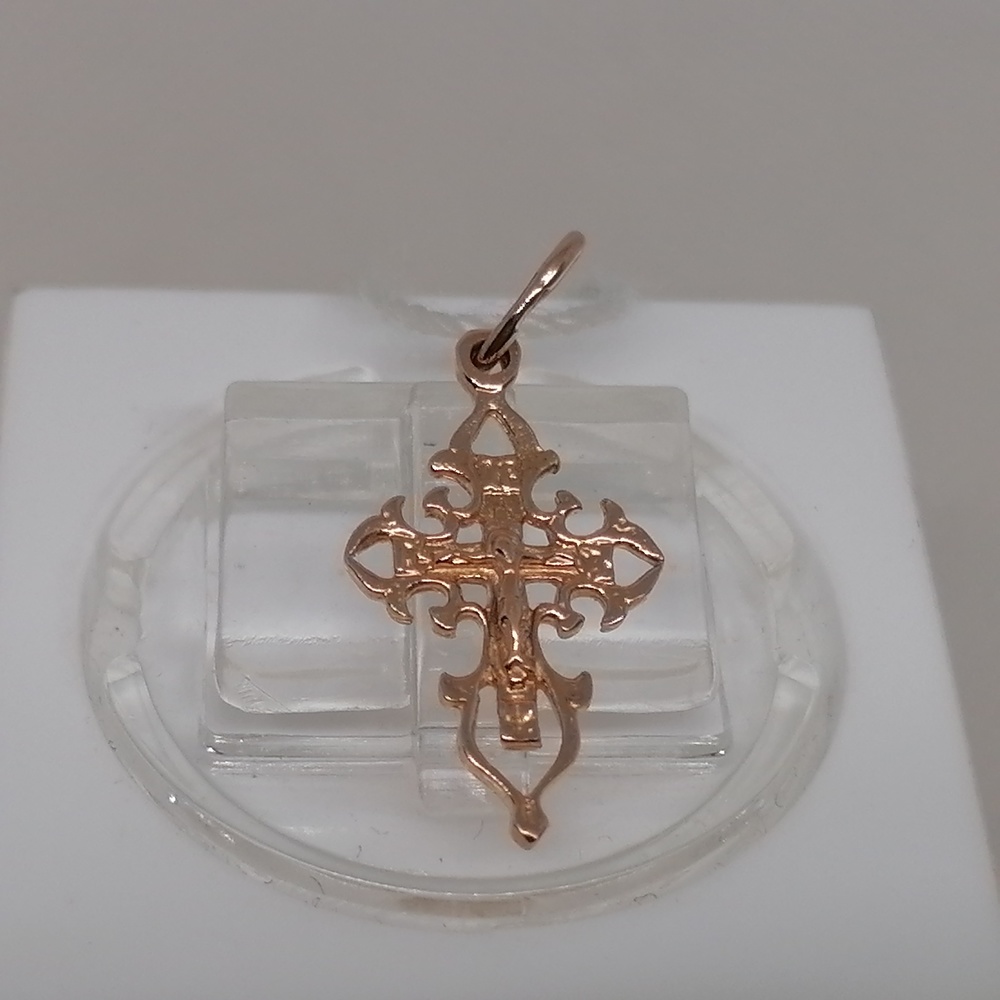 ПОДКБК585 ПОДВЕСКА КРЕСТ БЕЗ КАМНЯ (Au 585)