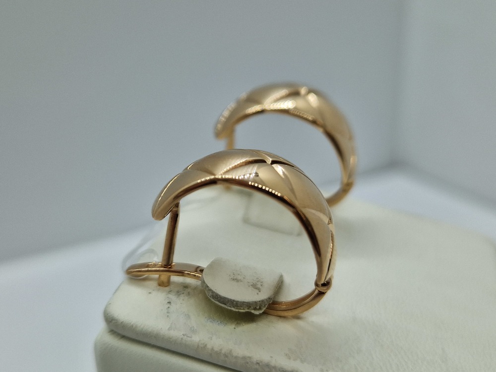 900502-1000 СЕРЬГИ БЕЗ КАМНЯ (Au 585)