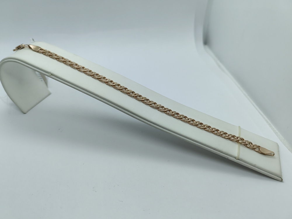 БРАСЛЕТ ПУСТОТЕЛЫЙ Ромб двойной (Au 585)