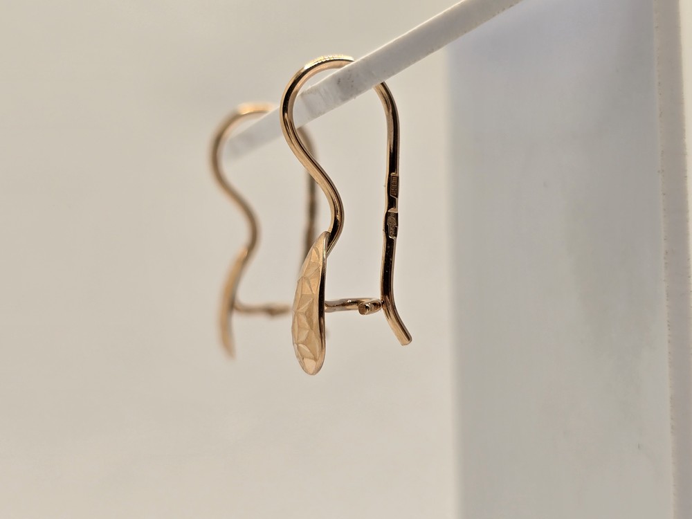 СЕРЬГИ ПЕТЕЛЬКА без камня (Au 585)