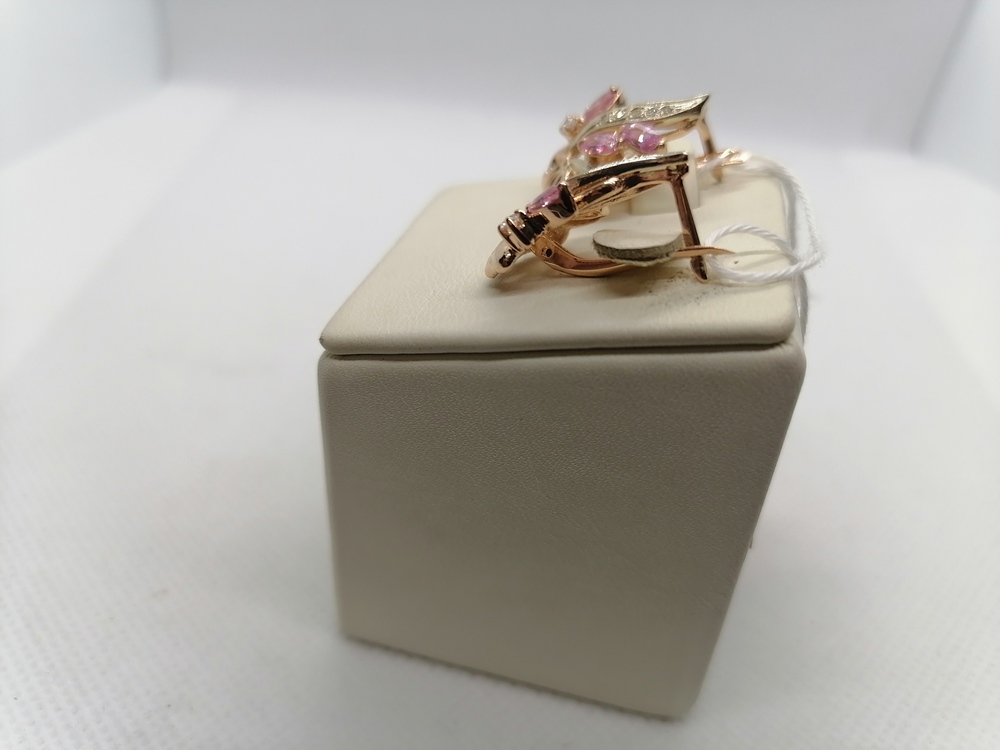 СКМИ585 СЕРЬГИ С КАМНЯМИ (Au 585)