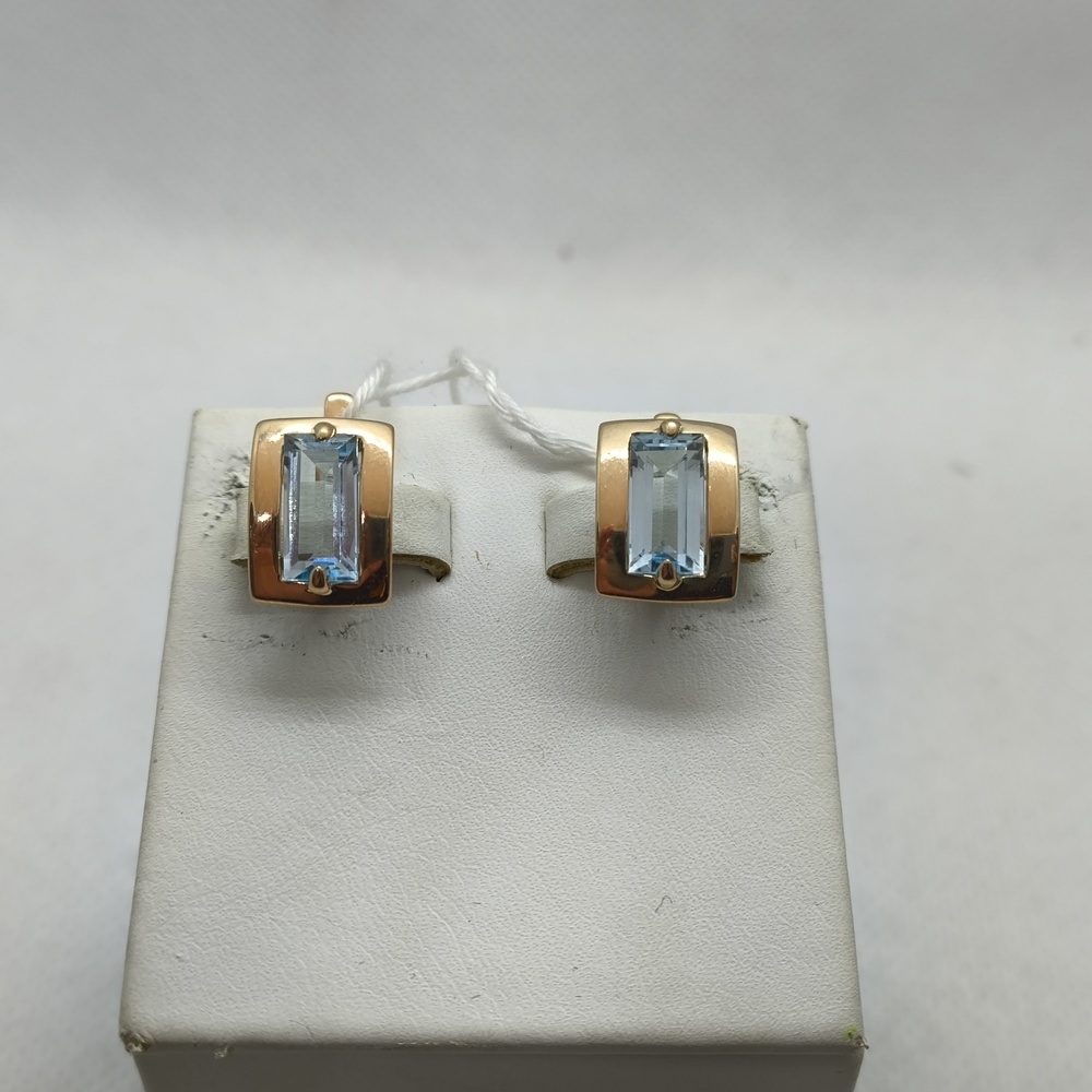 СЕРЬГИ С КАМНЕМ (Au 585)