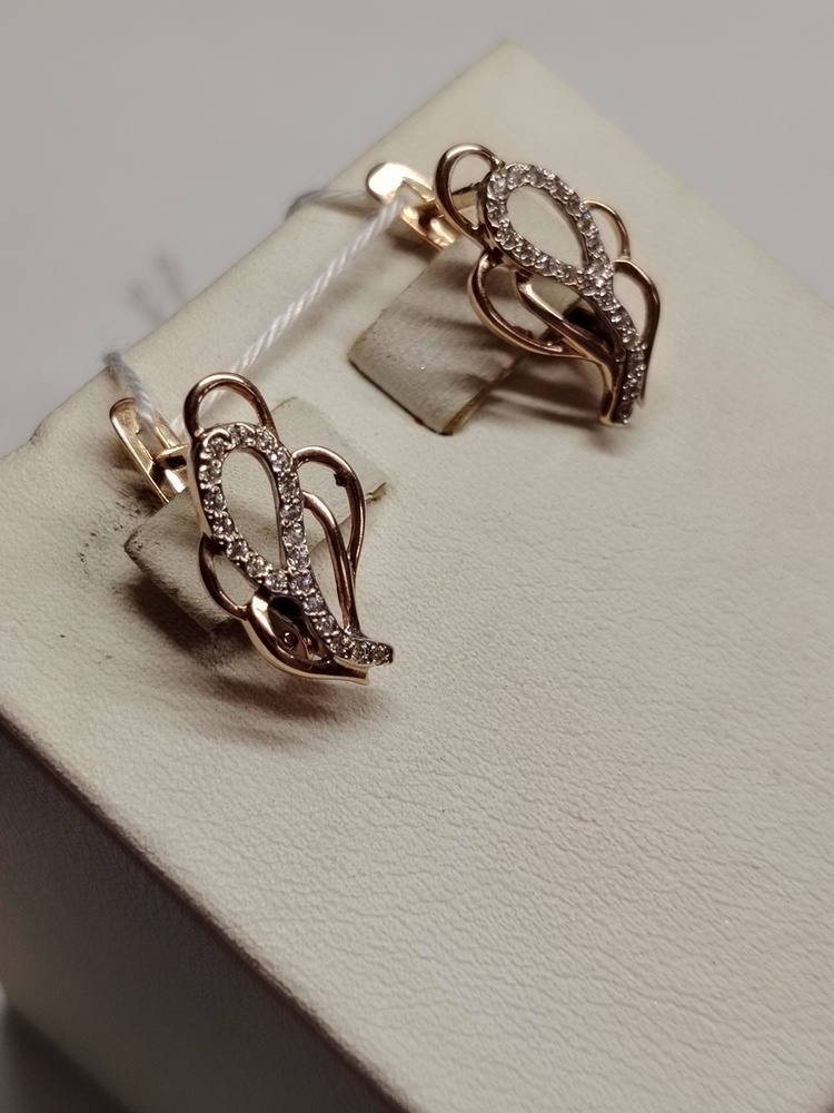 СКМИ585 СЕРЬГИ С КАМНЯМИ (Au 585)