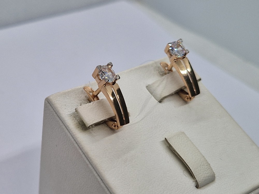 СЕРЬГИ С КАМНЕМ (Au 585)