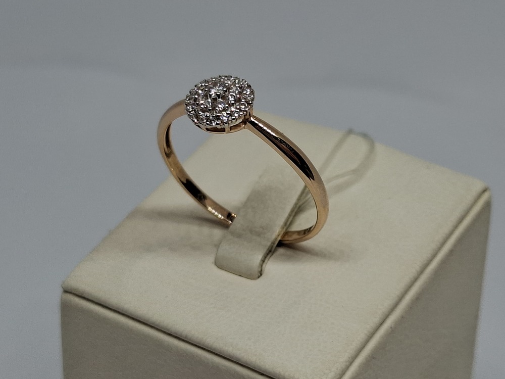 КОЛЬЦО С КАМНЯМИ (Au 585)