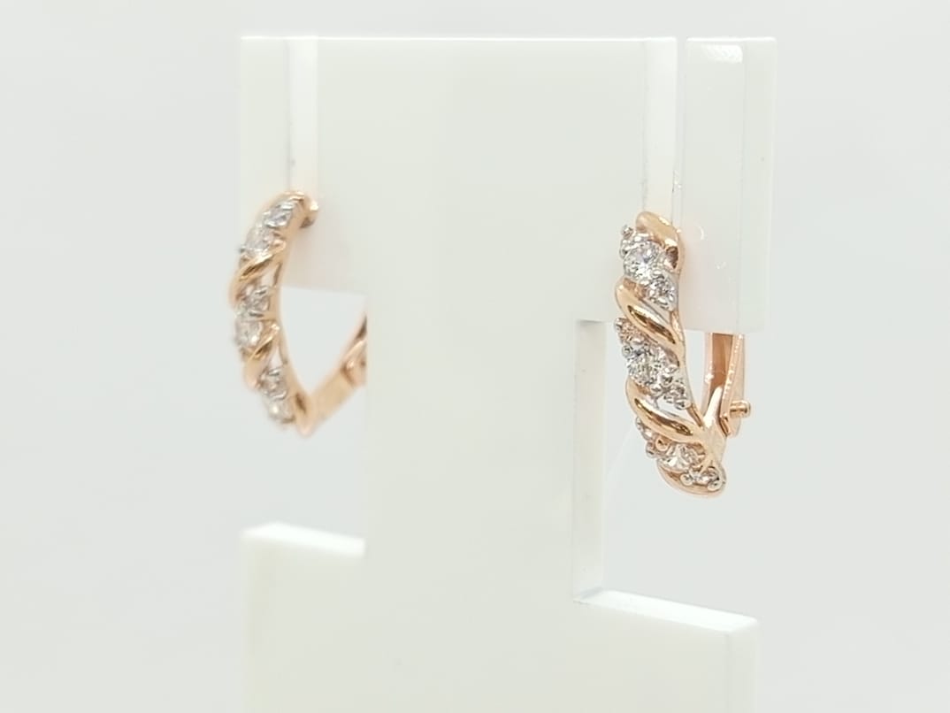 028157 СЕРЬГИ С КАМНЯМИ (Au 585)