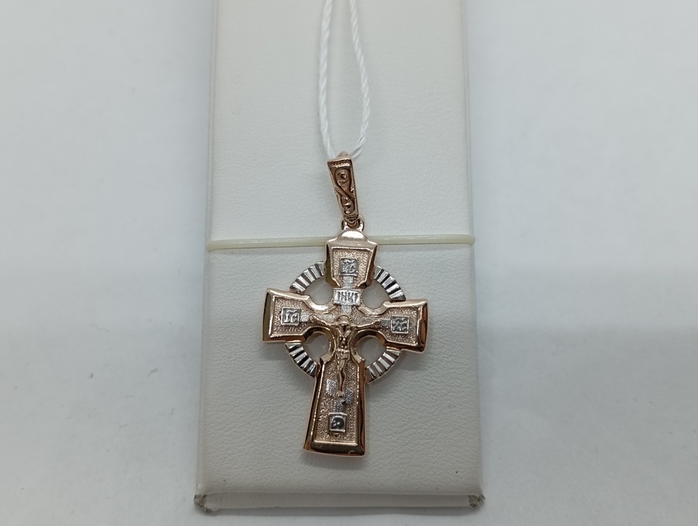 ПОДВЕСКА КРЕСТ БЕЗ КАМНЯ (Au 585)