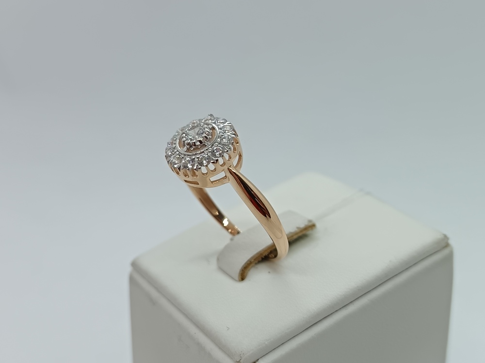 КОЛЬЦО С КАМНЯМИ (Au 585)