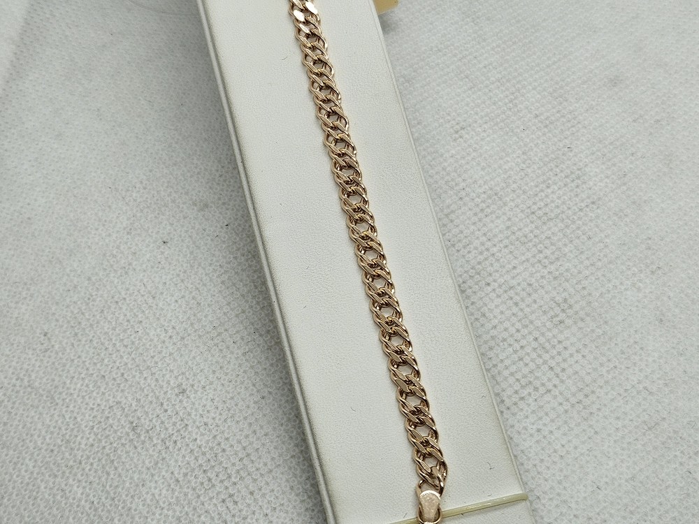 БРАСЛЕТ ПУСТОТЕЛЫЙ Ромб двойной (Au 585)