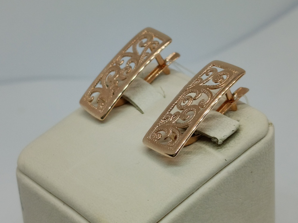 СЕРЬГИ БЕЗ КАМНЯ (Au 585)