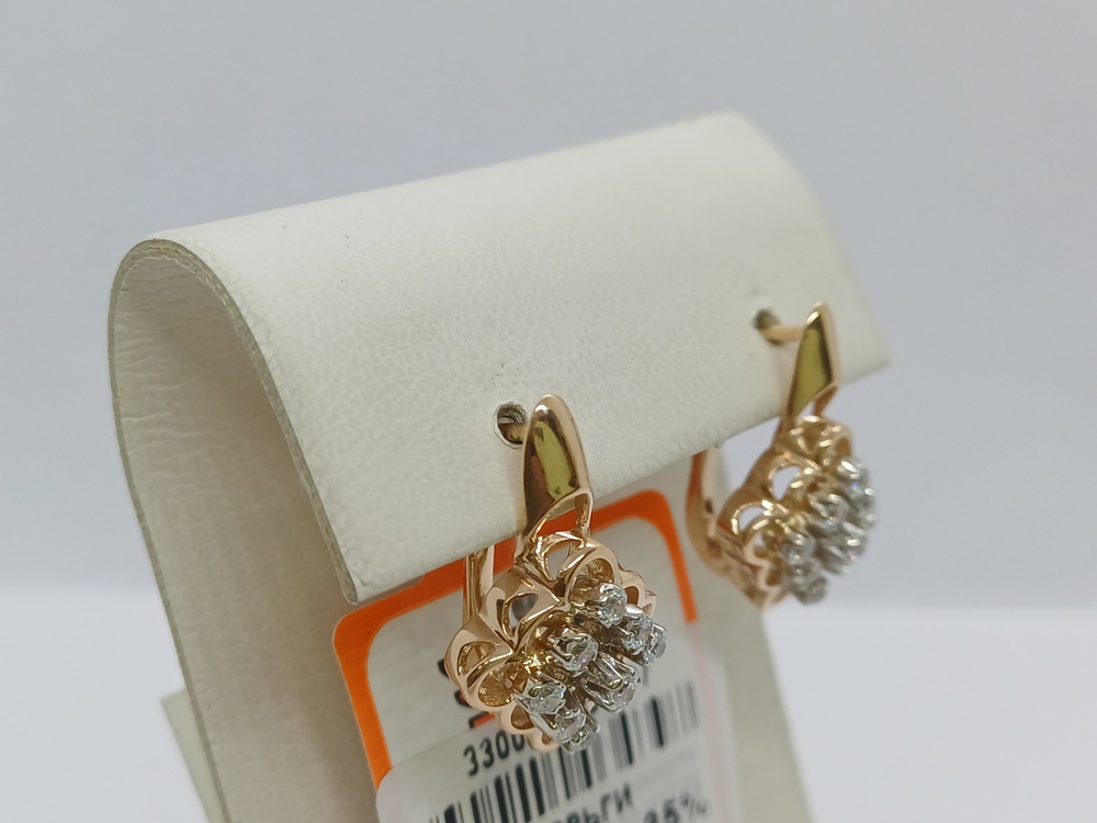 СКМИ585 СЕРЬГИ С КАМНЯМИ (Au 585)