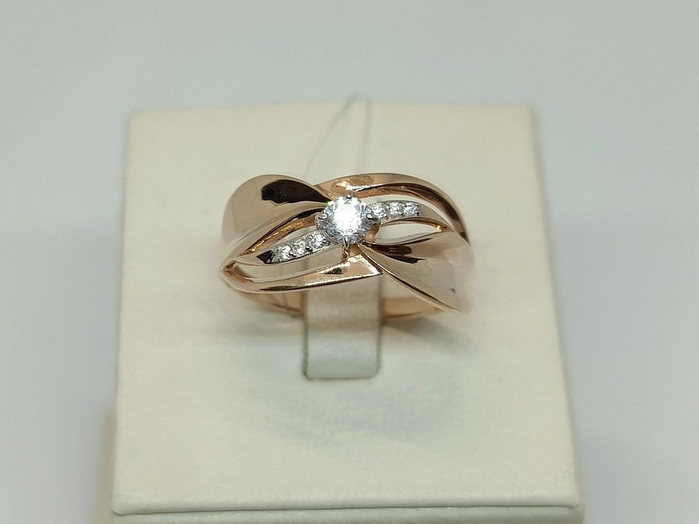 КОЛЬЦО С КАМНЯМИ (Au 585)