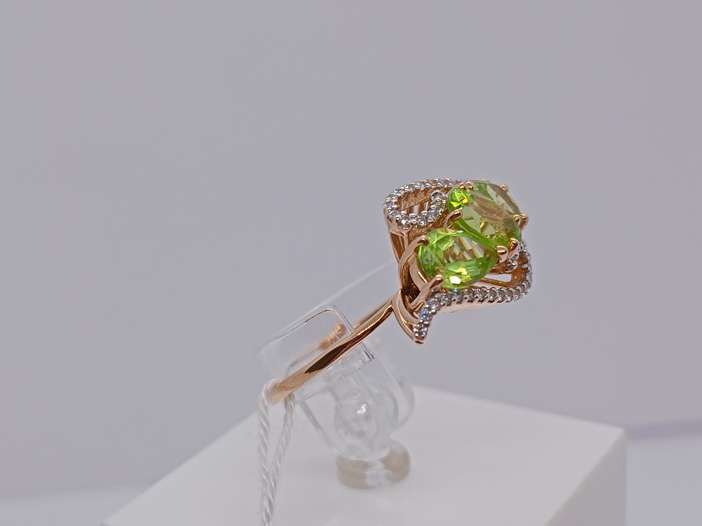 КОЛЬЦО С КАМНЯМИ (Au 585)