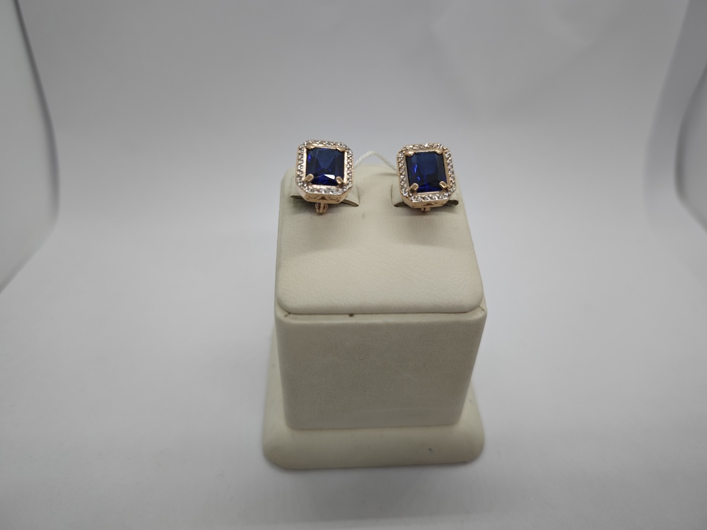 СКМИ585 СЕРЬГИ С КАМНЯМИ (Au 585)