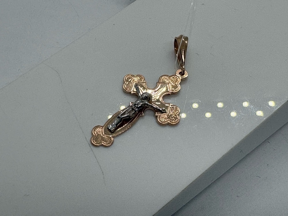 ПОДВЕСКА КРЕСТ без камня (Au 585)