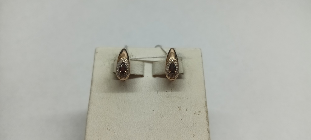 СКМИ585 СЕРЬГИ С КАМНЯМИ (Au 585)