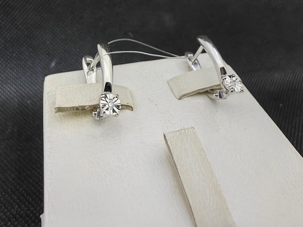 СЕРЬГИ БРИЛЛИАНТ (Ag 925)