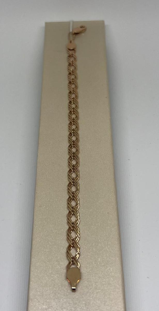 БРАСЛЕТ ПОЛНОВЕСНЫЙ Ромб тройной Au 585