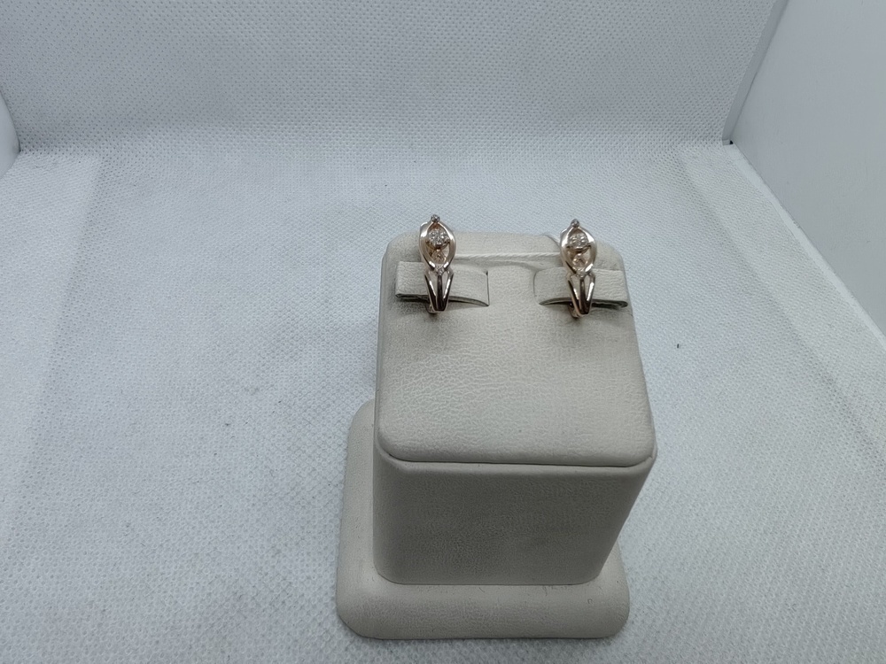 СКМИ585 СЕРЬГИ С КАМНЯМИ (Au 585)