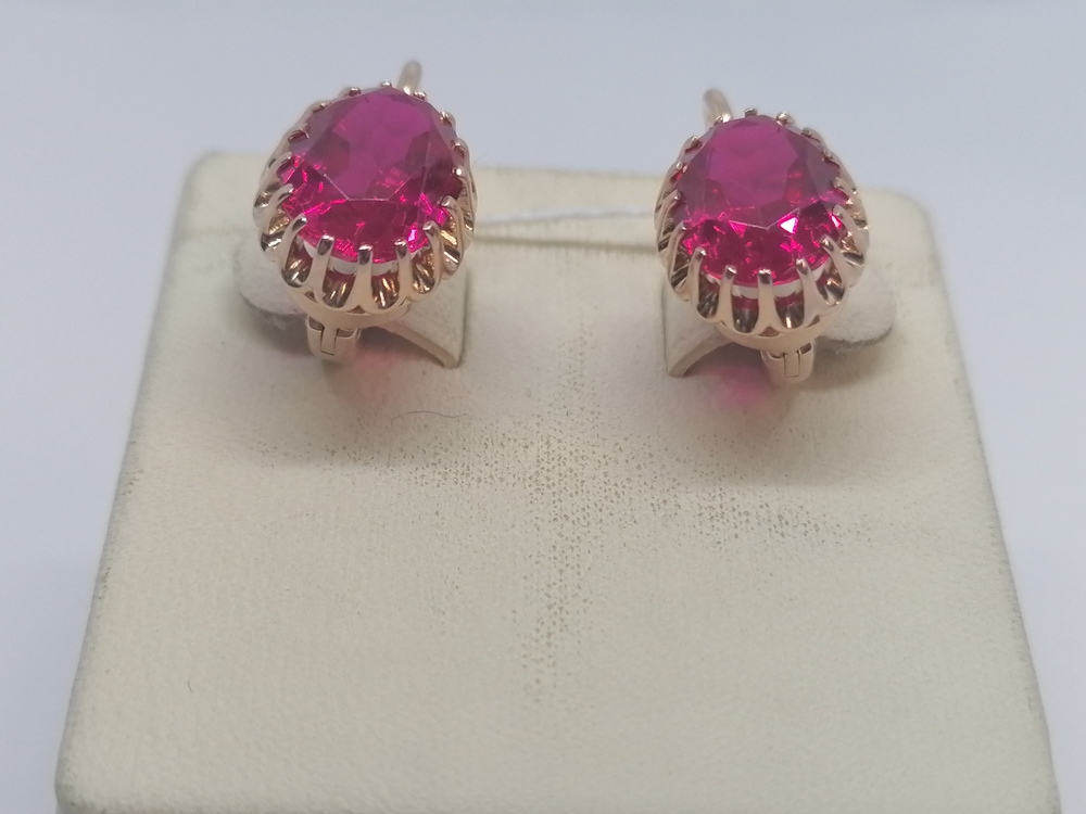 СЕРЬГИ С КАМНЕМ (Au 583)