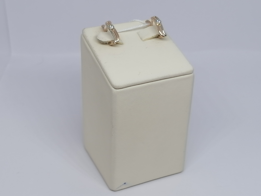 СКМ585 СЕРЬГИ С КАМНЕМ (Au 585)