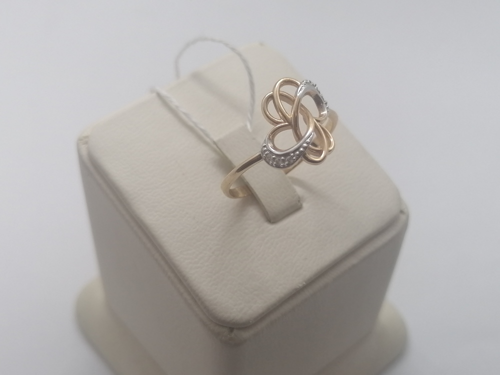 КОЛЬЦО С КАМНЯМИ (Au 585)