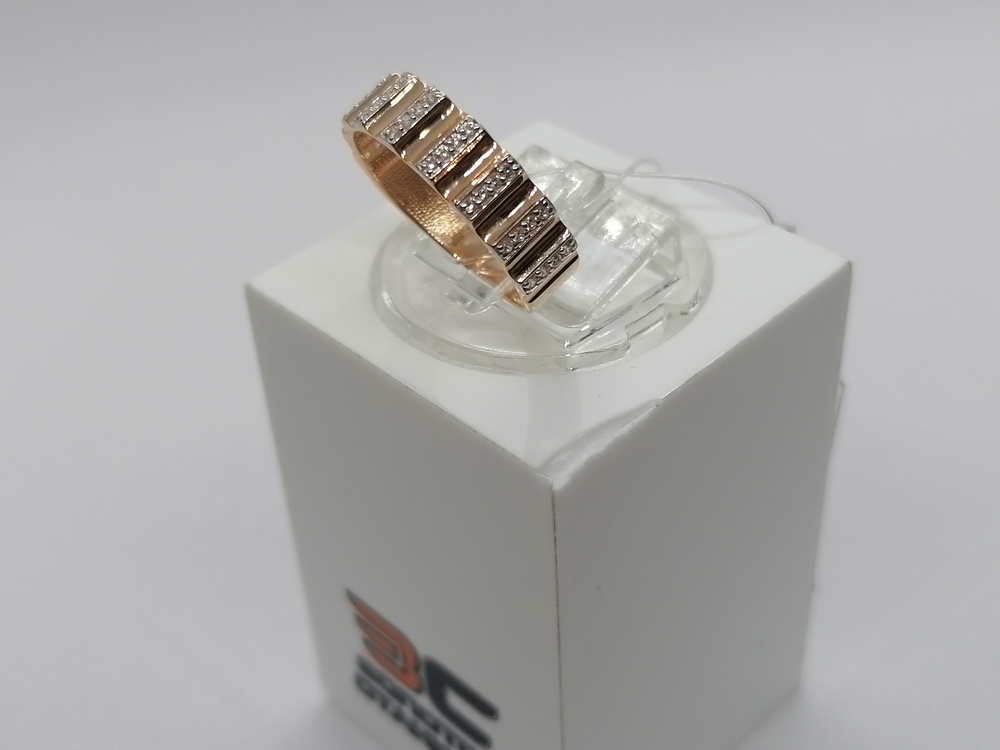 КОЛЬЦО С КАМНЯМИ (Au 585)