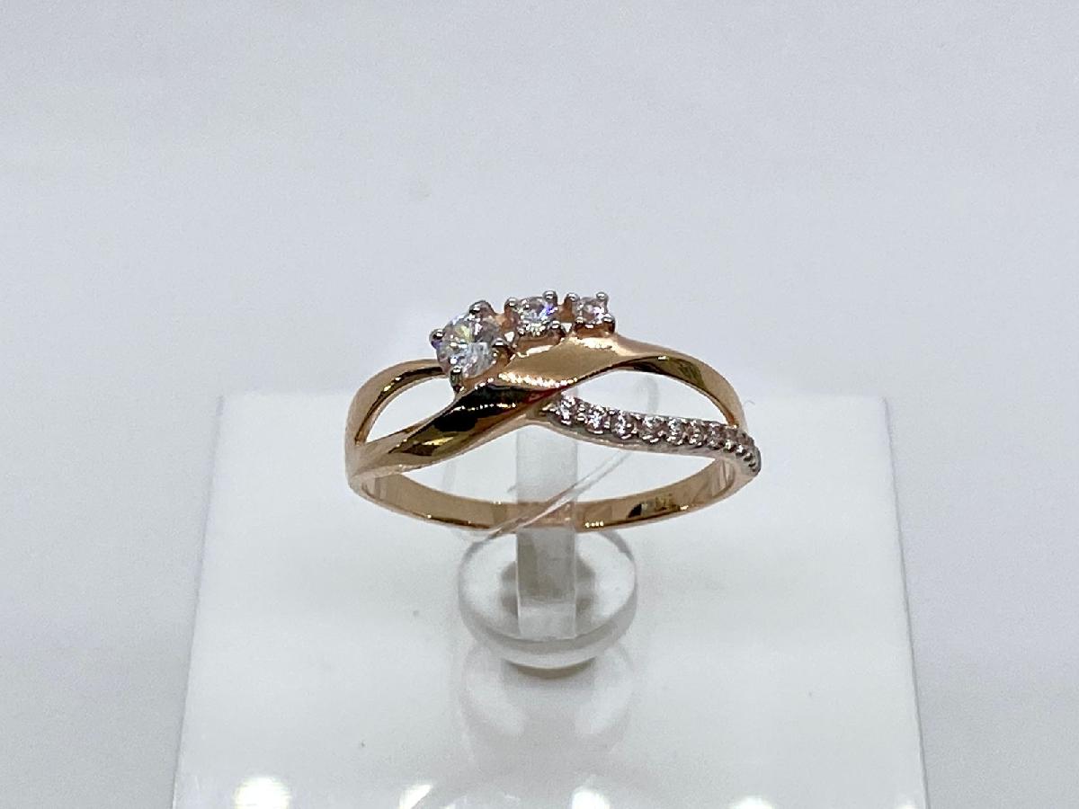 КОЛЬЦО С КАМНЯМИ (Au 585)