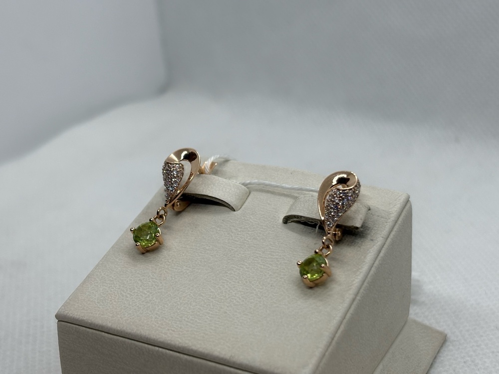 СКМИ585 СЕРЬГИ С КАМНЯМИ (Au 585)