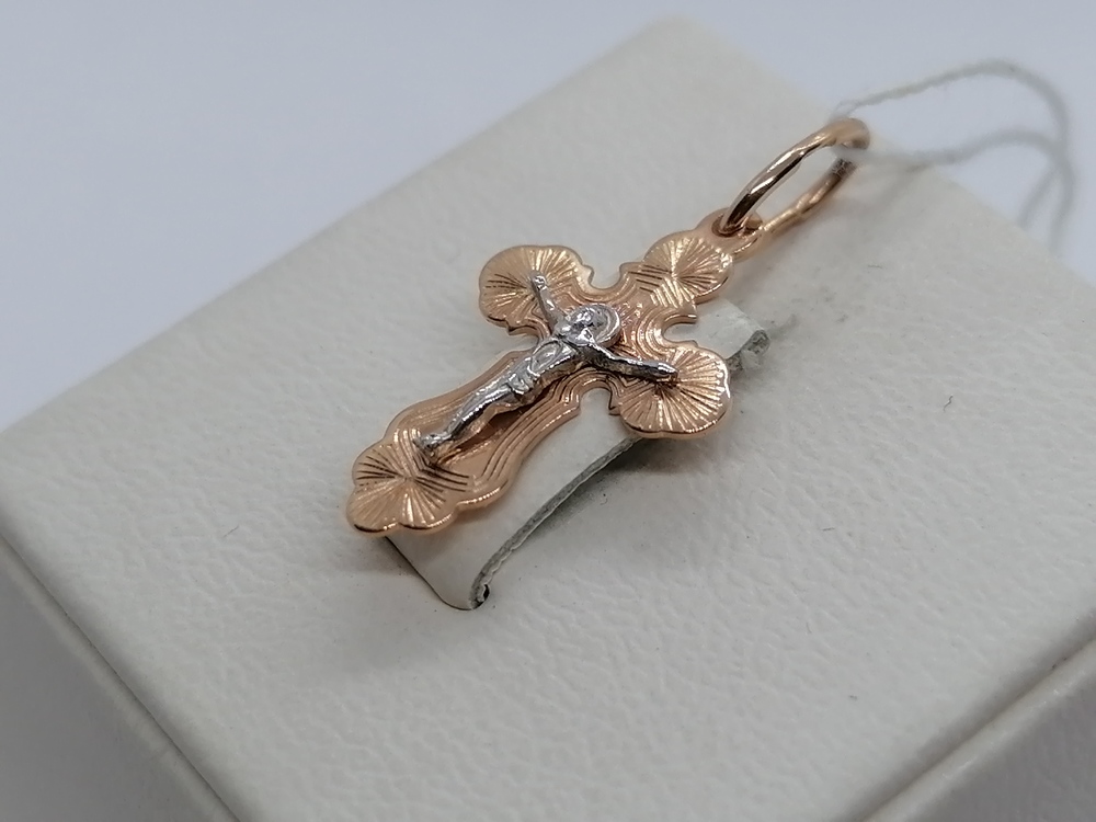 ПОДВЕСКА КРЕСТ без камня (Au 585)