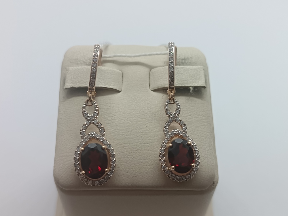 СКМИ585 СЕРЬГИ С КАМНЯМИ (Au 585)