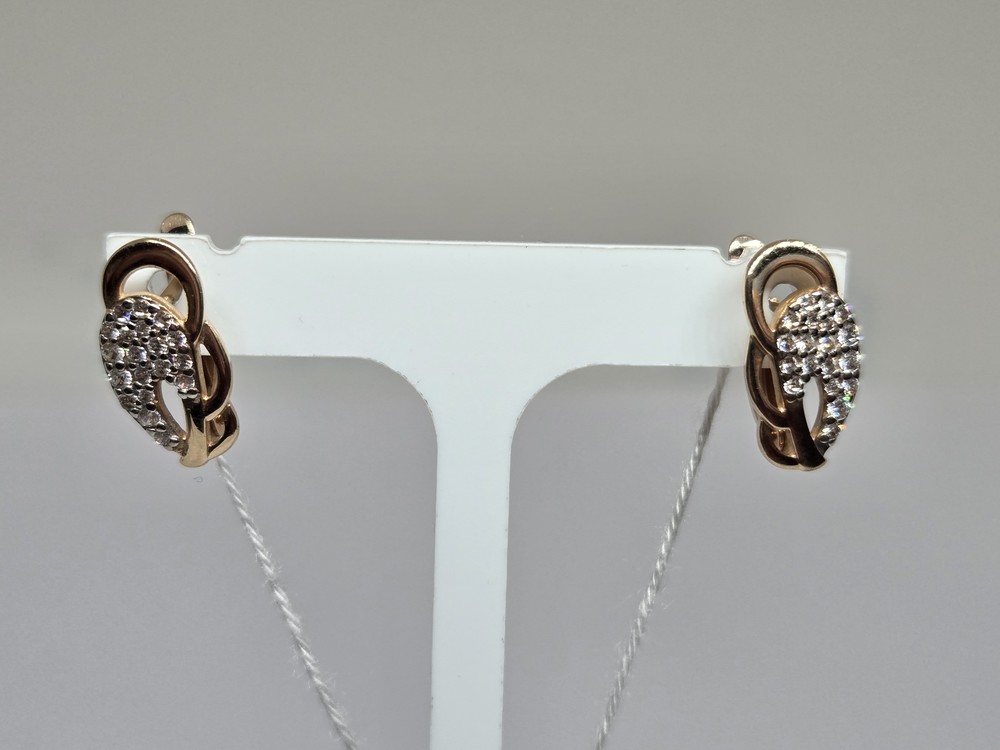 СКМИ585 СЕРЬГИ С КАМНЯМИ (Au 585)