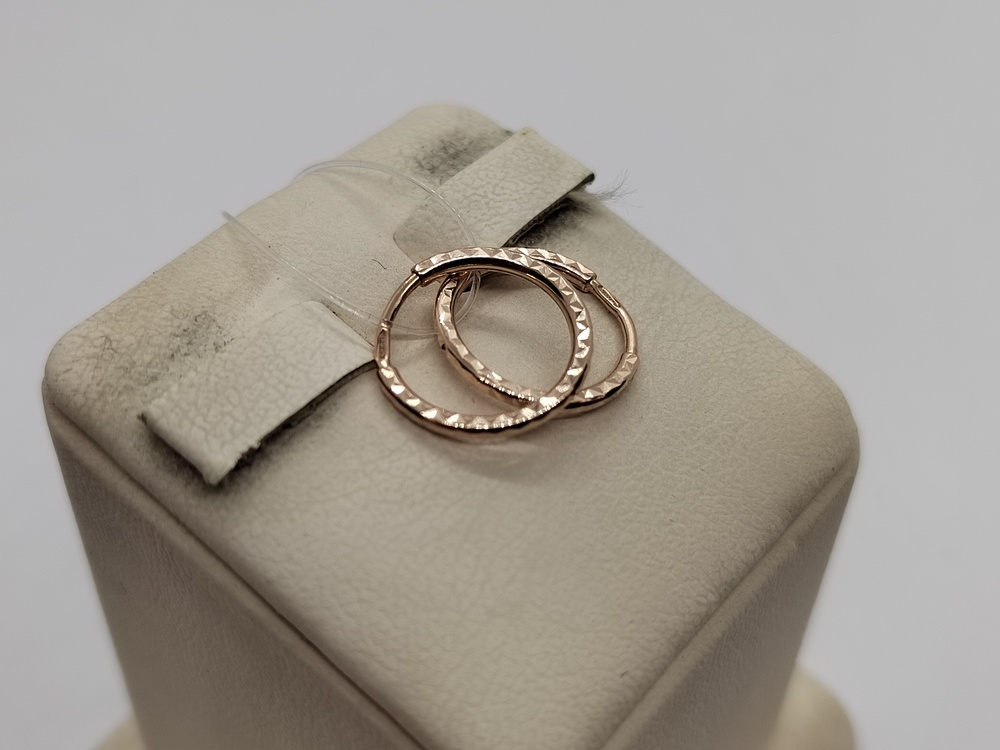 СЕРЬГИ КОНГО Рифленые (Au 585)