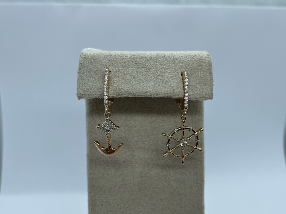 СКМИ585 СЕРЬГИ С КАМНЯМИ (Au 585)