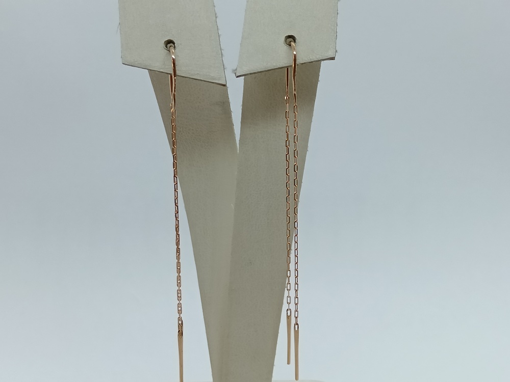 029806 СЕРЬГИ ПРОДЕВКИ без камня (Au 585)