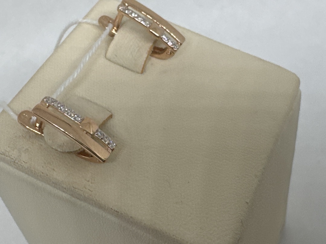 СКМИ585 СЕРЬГИ С КАМНЯМИ (Au 585)