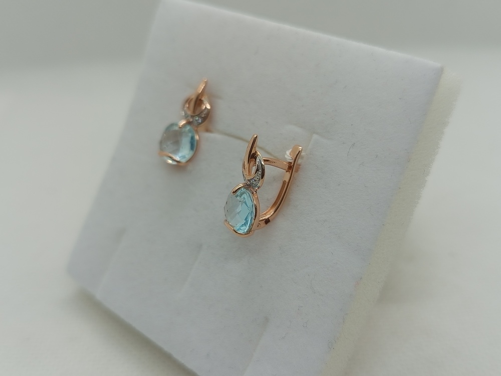 СЕРЬГИ С КАМНЯМИ (Au 585)