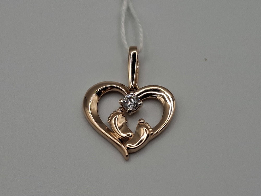 ПОДКМ585 ПОДВЕСКА С КАМНЕМ (Au 585)