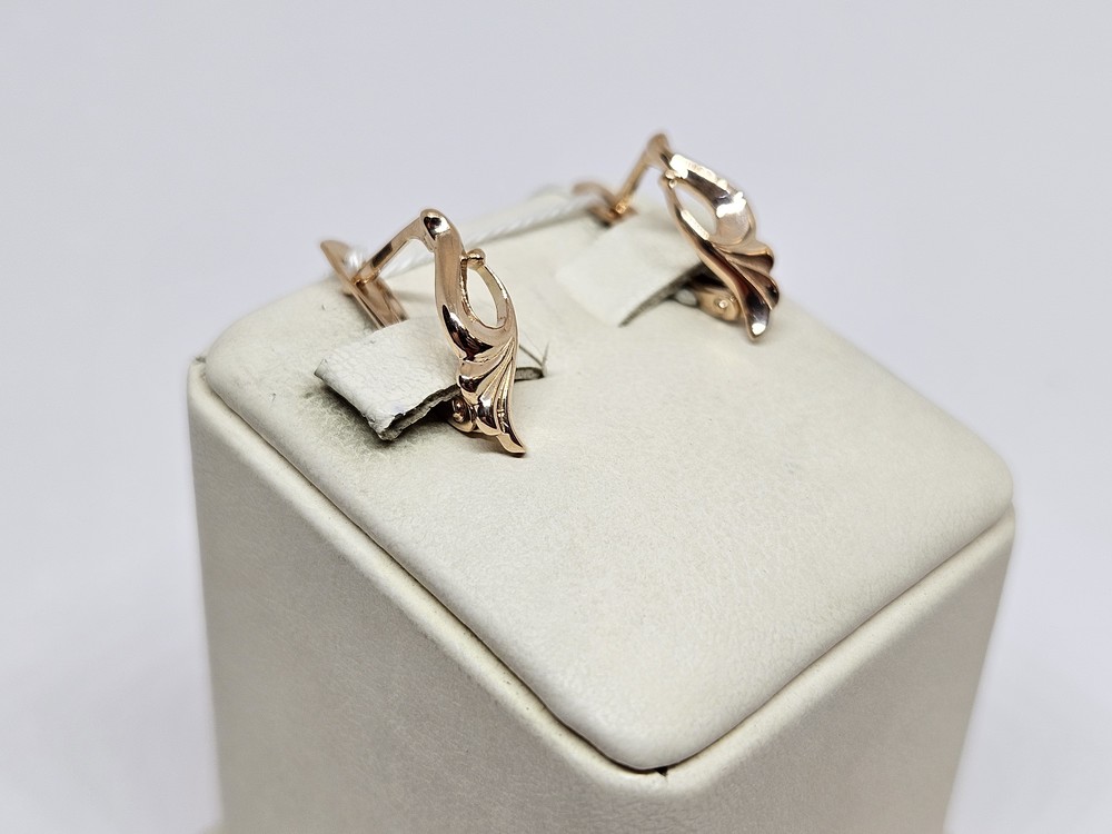 СБКМ585 СЕРЬГИ БЕЗ КАМНЯ (Au 585)