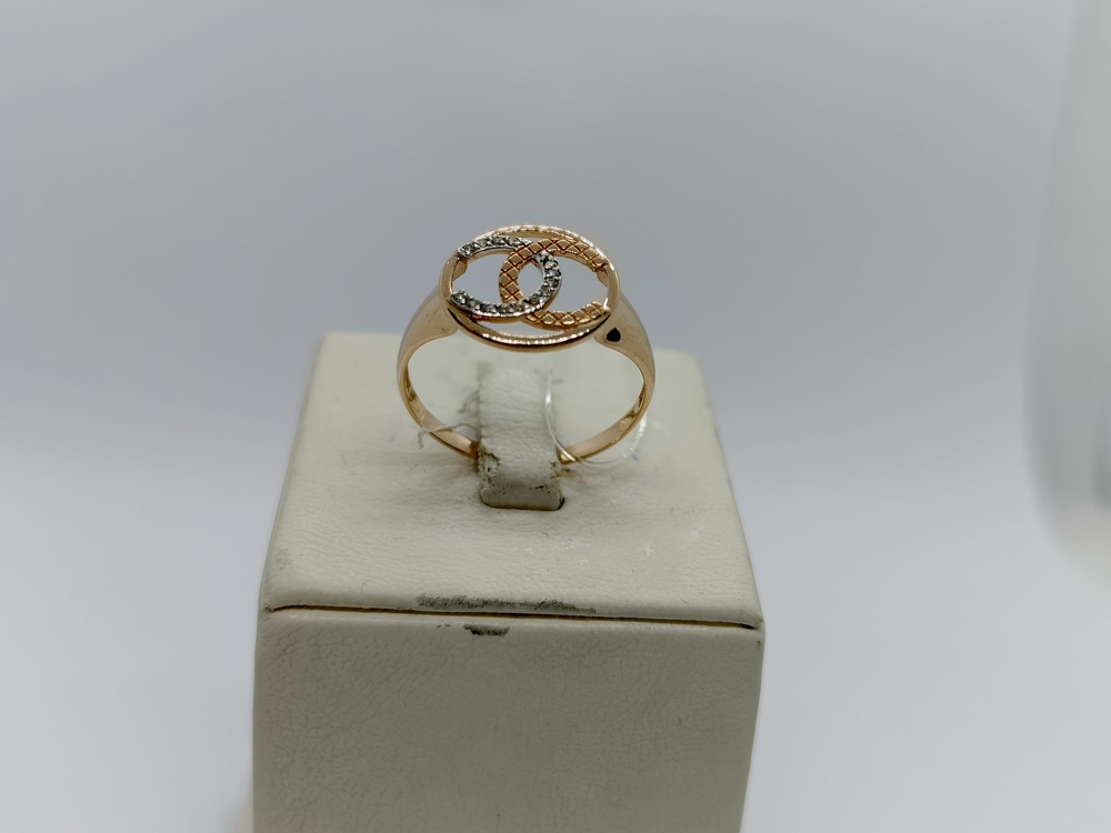 КОЛЬЦО С КАМНЯМИ (Au 585)