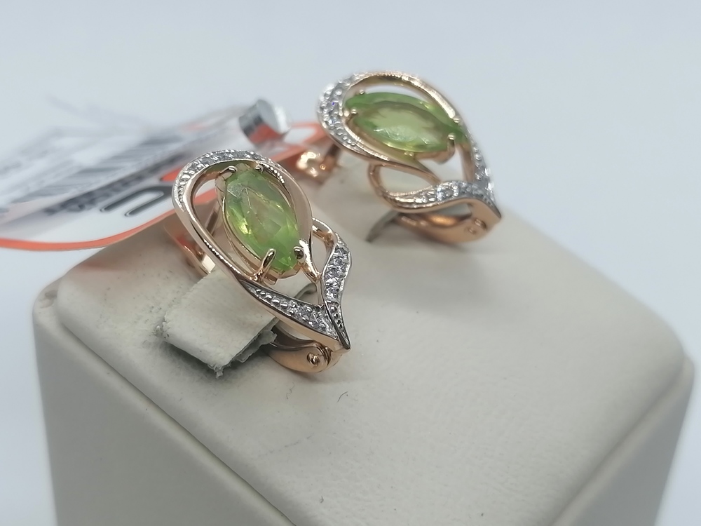 СЕРЬГИ С КАМНЯМИ (Au 585)