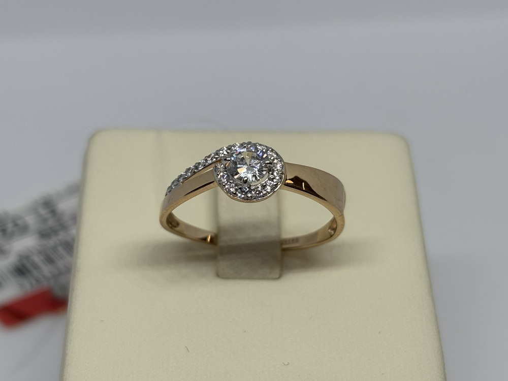 КОЛЬЦО С КАМНЯМИ (Au 585)