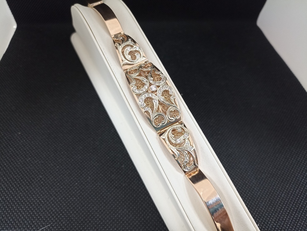 Б585 БРАСЛЕТ С КАМНЯМИ (Au 585)