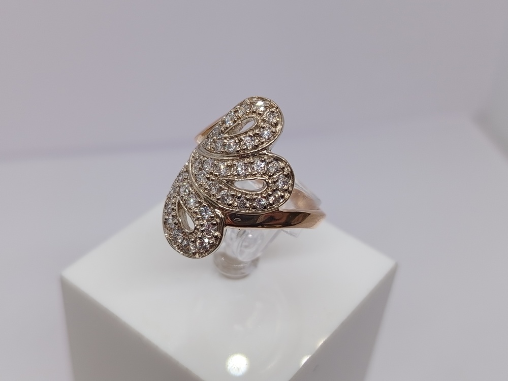 КОЛЬЦО С КАМНЯМИ (Au 585)