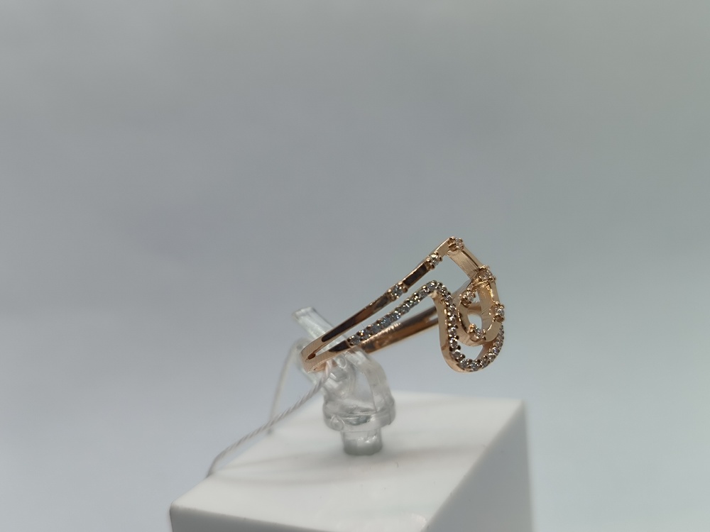 КОЛЬЦО С КАМНЯМИ (Au 585)