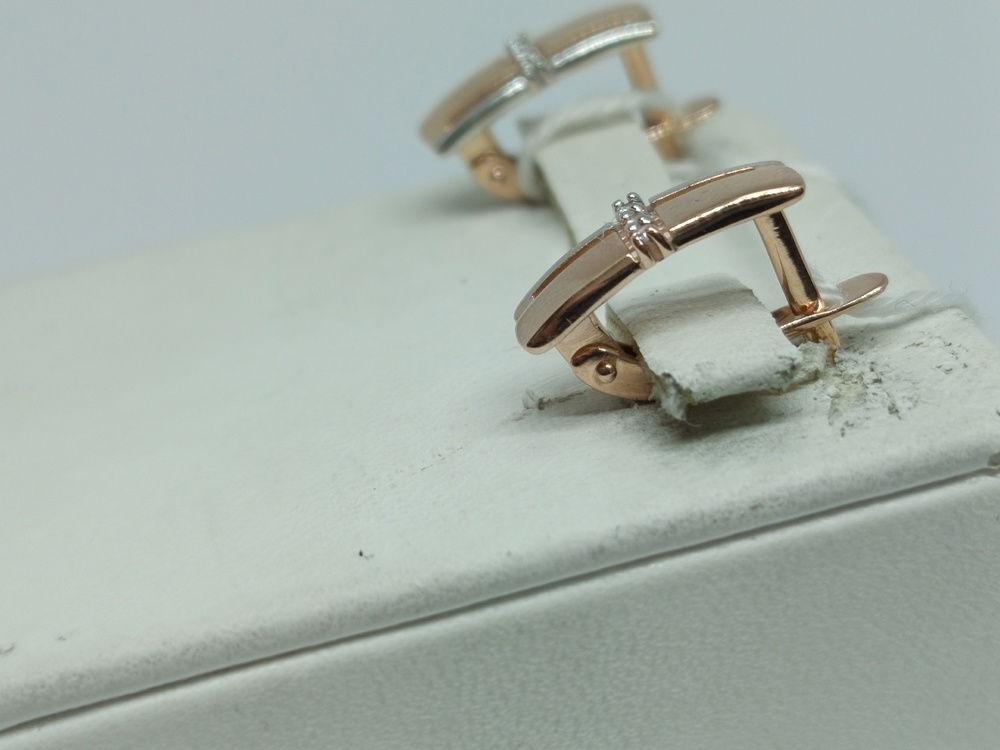 СКМИ585 СЕРЬГИ С КАМНЯМИ (Au 585)