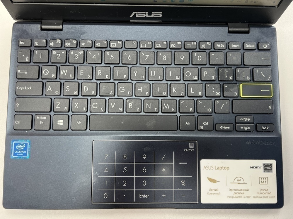 НЕТБУК ASUS; Celeron N4020, Intel UHD Graphics 600, 4 Гб, Нет, 120 Гб